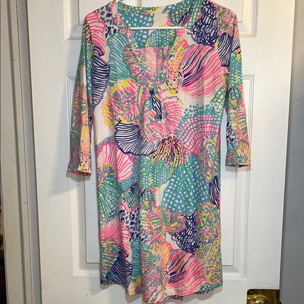 🌻 Lilly Pulitzer Multicolor Ali Roar of the Seas Dress 🛍️ Size Small 🌸 EUC